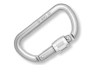 D shaped Self-locking safety Steel Carabiner Isure marine