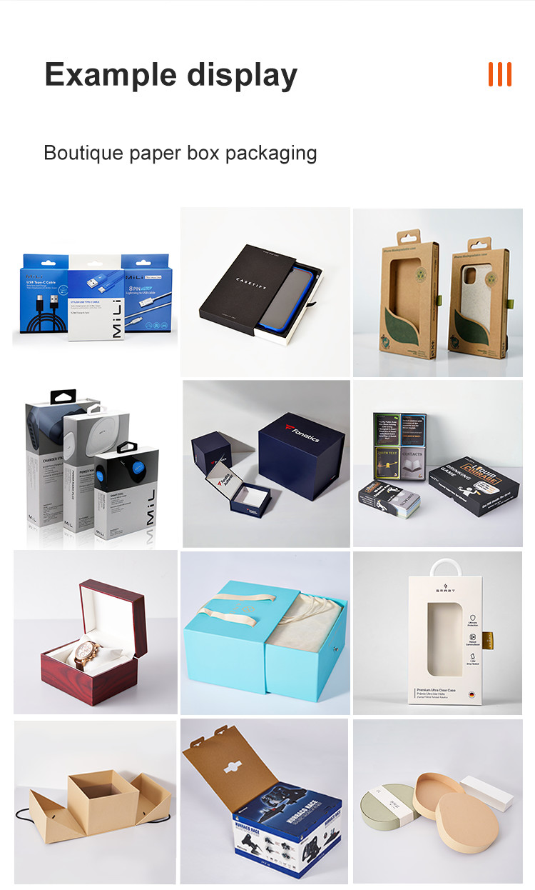 Custom 3C Products Package Boxes USB Charge Box Packaging With Plastic Hook