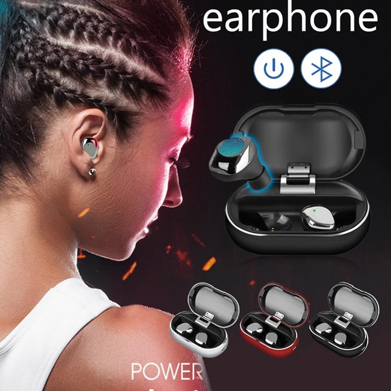 Automatic Pairing Tws Wireless In Ear Earphones Buds With 800mah Charging Case
