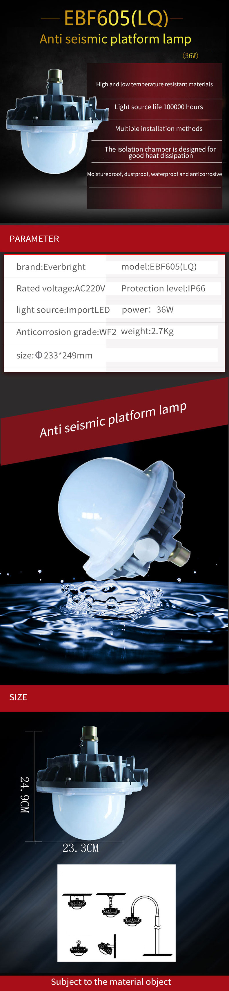 130Lm/W WF2 Waterproof LED Flood Lights With Strong Heat Dissipation