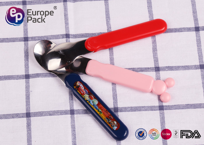 Childs Personalised Cutlery Set Pantone Color Stainless Steel HIPS