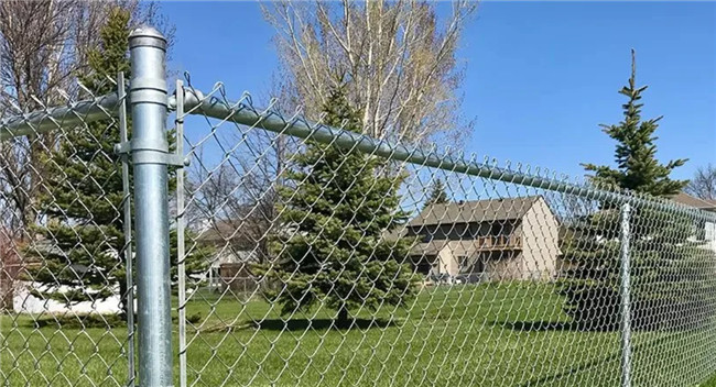 48" X 100" Chain Link Mesh Fence Galvanized Silver Coated