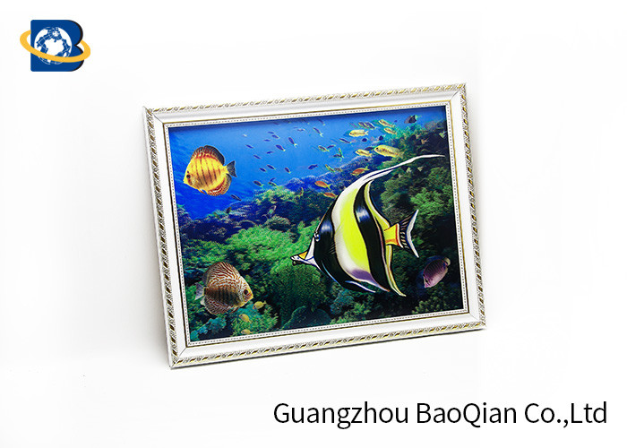 PP / PET Material 3D Lenticular Pictures Art Picture Framed Customized Photo