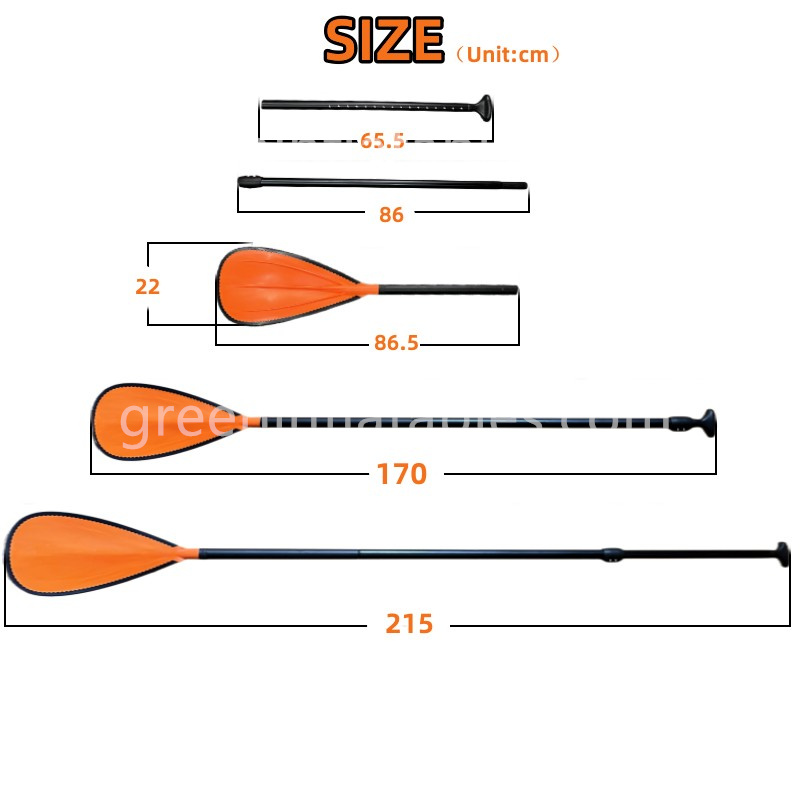 3 piece SUP canoe Paddle board paddle race reinforcement blade anti-twist buckle aluminum paddle factory direct sales