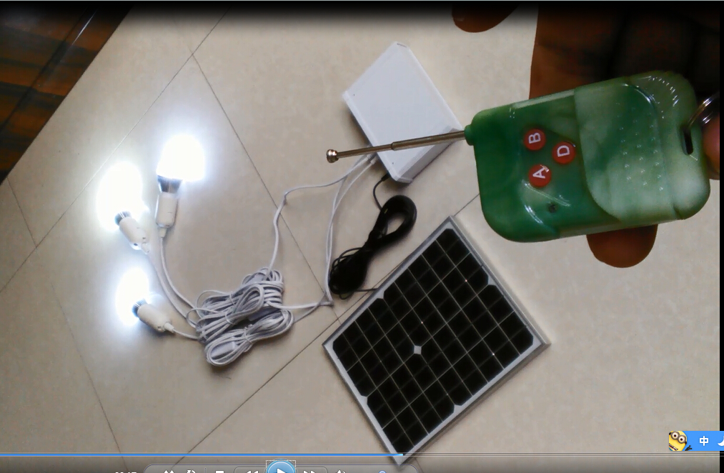 portable solar power system lithium battery DC12V for home lighting and mobile charging