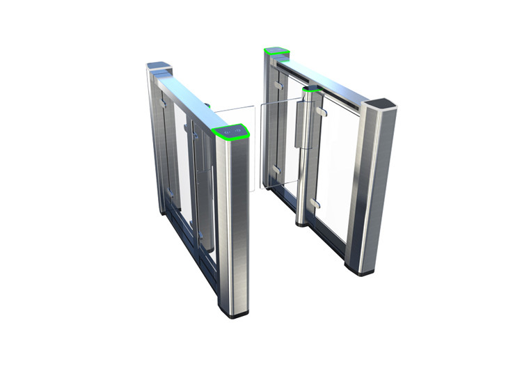 RGB Indicator Airport Access RS485 SS304 Flap Barrier Gate with clear wing
