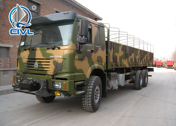 6x6 371hp All Wheel Drive Sinotruk Howo7 Cargo 30-60 Tons Load Capacity High - Brightness Headlights green color