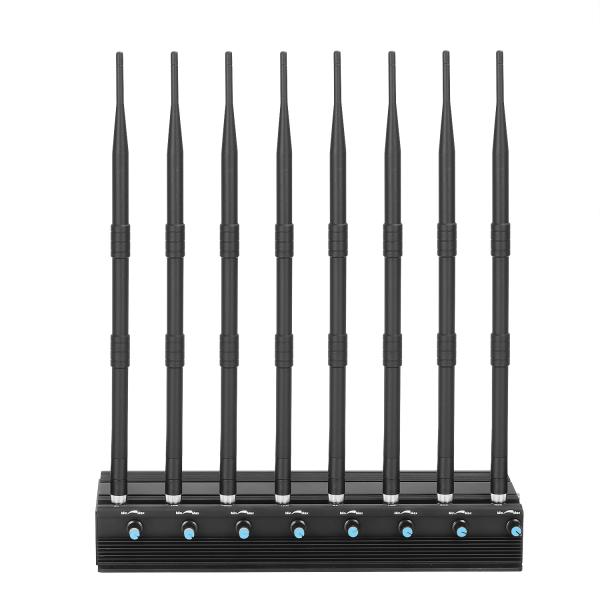 Adjustable 8 Antennas High-power GPS/WiFi/4G (LTE+Wimax) Jammer