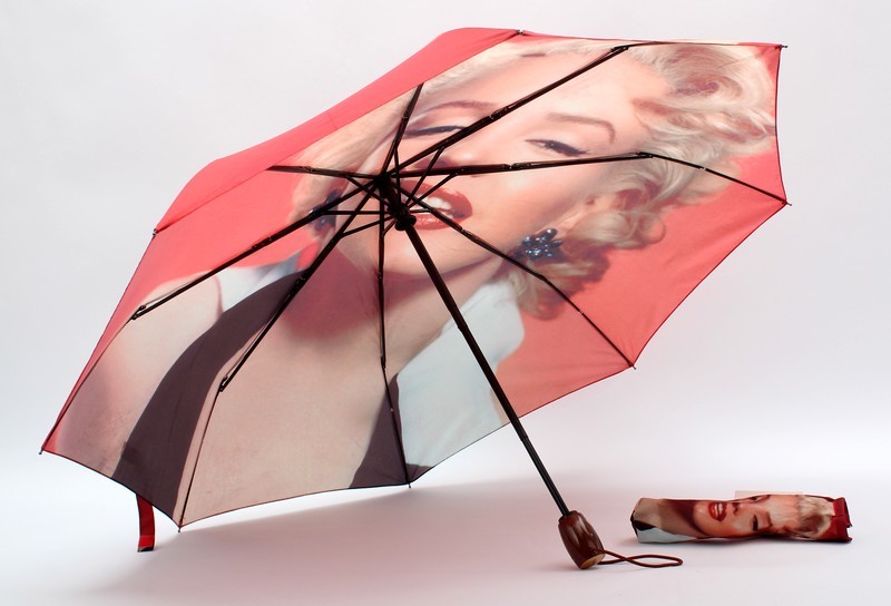 42 Inches Arc Automatic Windproof Folding Umbrella Paper Printing Reinforced Frame