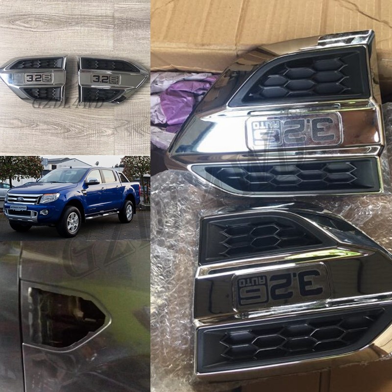 Plastic Wind Port Cover Fender Side Air Outlet Air Flow Outlet Cover Trim For Ford Ranger
