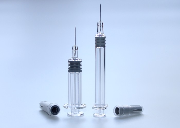 Cosmetic Luer Lock Syringe , 1 Ml Syringe 5.0 Neutral Borosilicate Glass Material