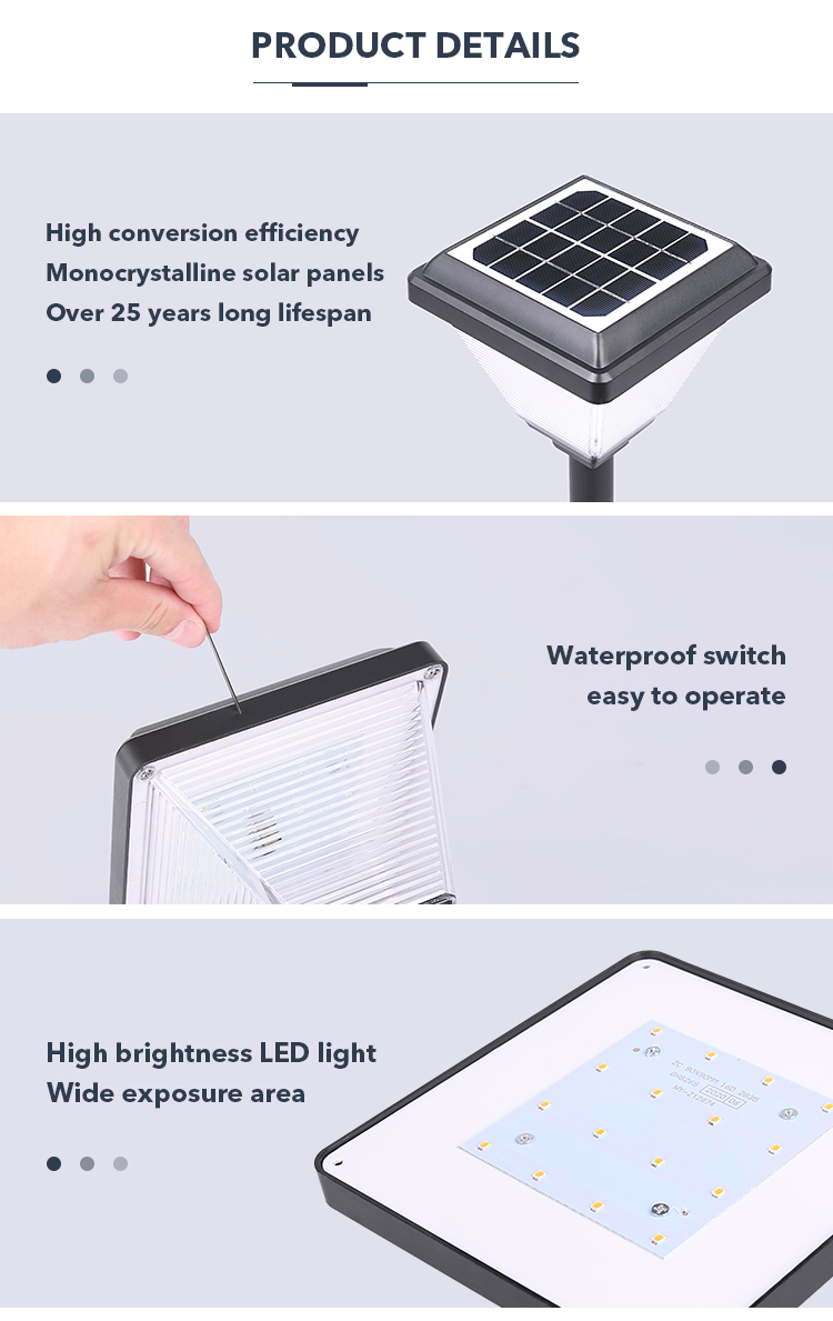 Dusk To Dawn Outdoor Garden Solar Spike Lights IP65 With Mono Solar Panel