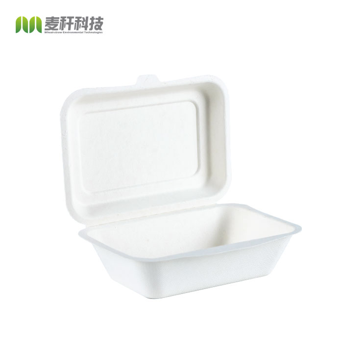 7x5 inches sugarcane pulp bagasse hoagie hinged container
