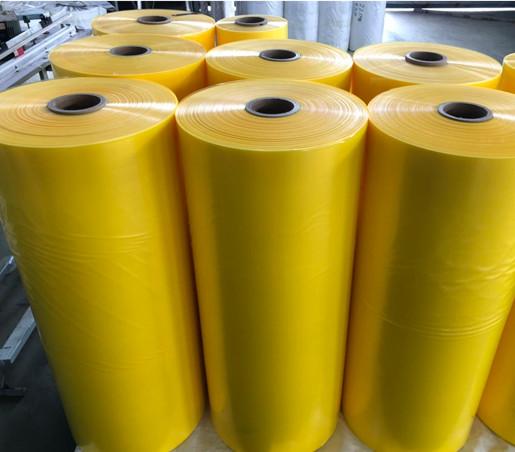 Color Yellow PE Heat Shrink / LLDPE Stretch Film For Packaging Bottle / Beverage