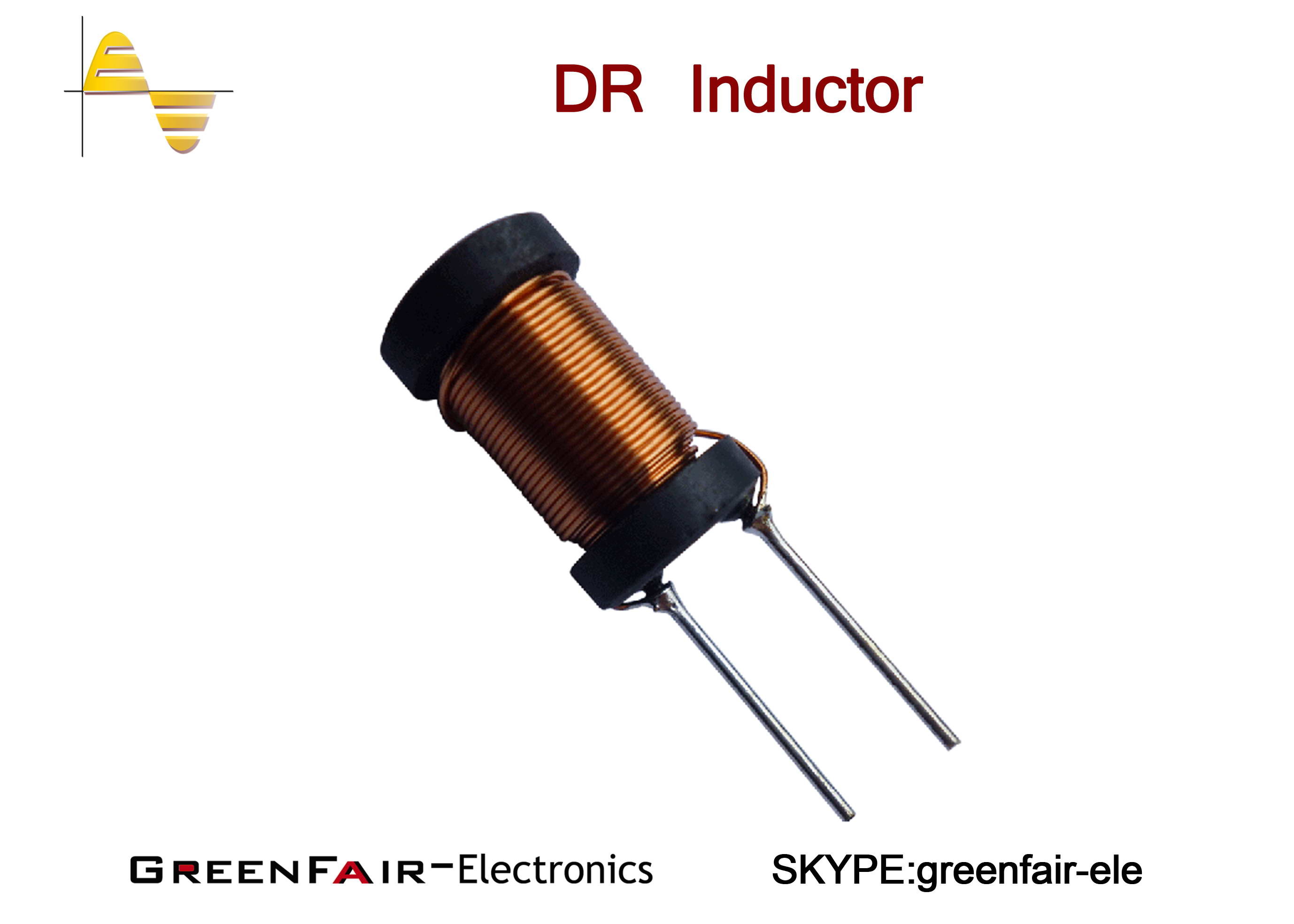 DR Coil Radial Type Inductor Single Winding EMI/RFI Filters With Shrink Tube