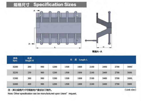 Height 200mm 250mm 300mm Ladder Rubber Fender For Small Vessel