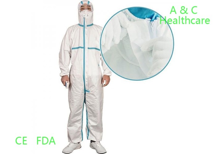 Medical Surgical Disposable Protective Coverall PP Non Woven Workwear Uniform