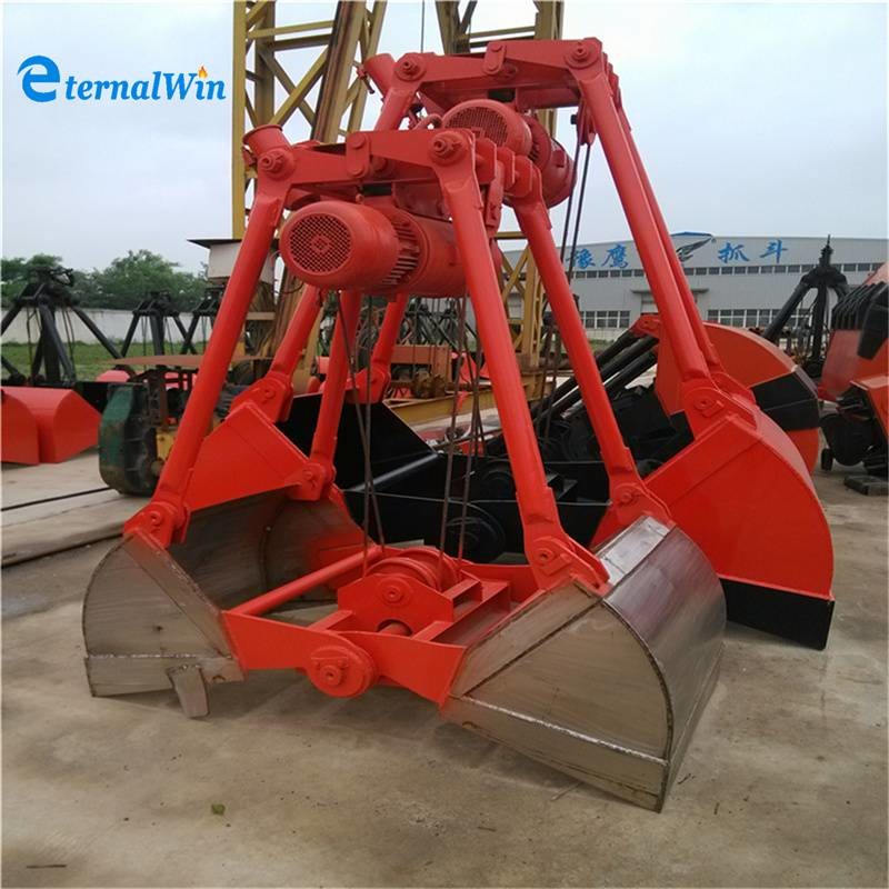 Port Handling Grab 3-30m Lifting Height 500-3000kg Weight Hydraulic Clamshell