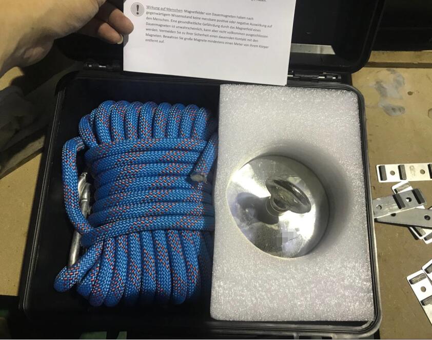 255lbs Pulling Force Round Neodymium Fishing Magnet for River Retrieving in Industries