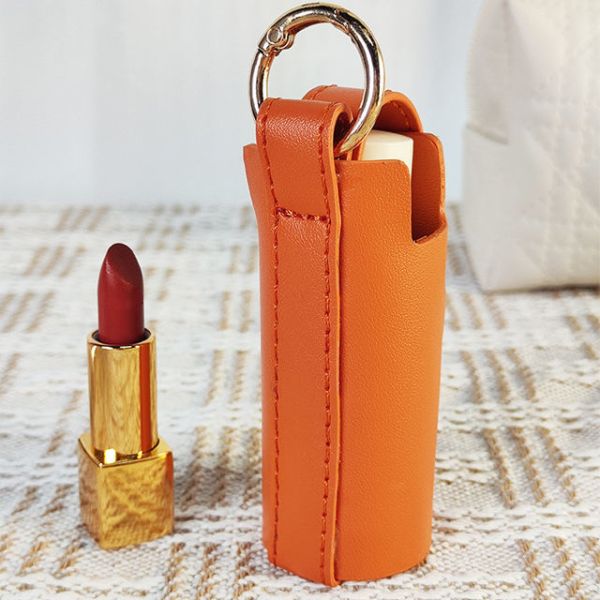 Portable Ladies Pu Leather Makeup Lipstick Case Cosmetic Pouch For Bag Decoration