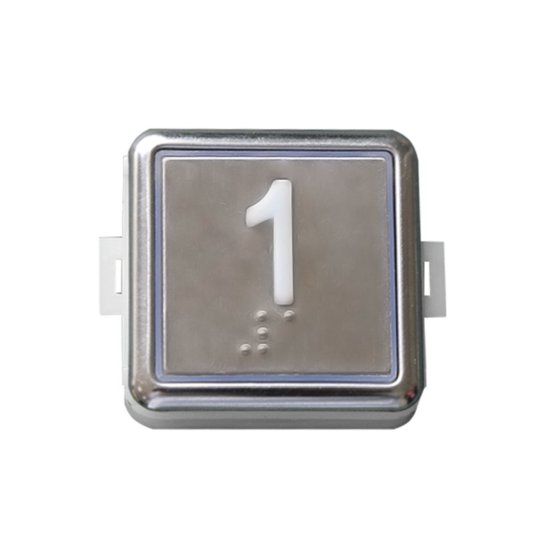 Stainless Steel Elevator Lift Cop Button Push Touchless With Braille Red LED Light