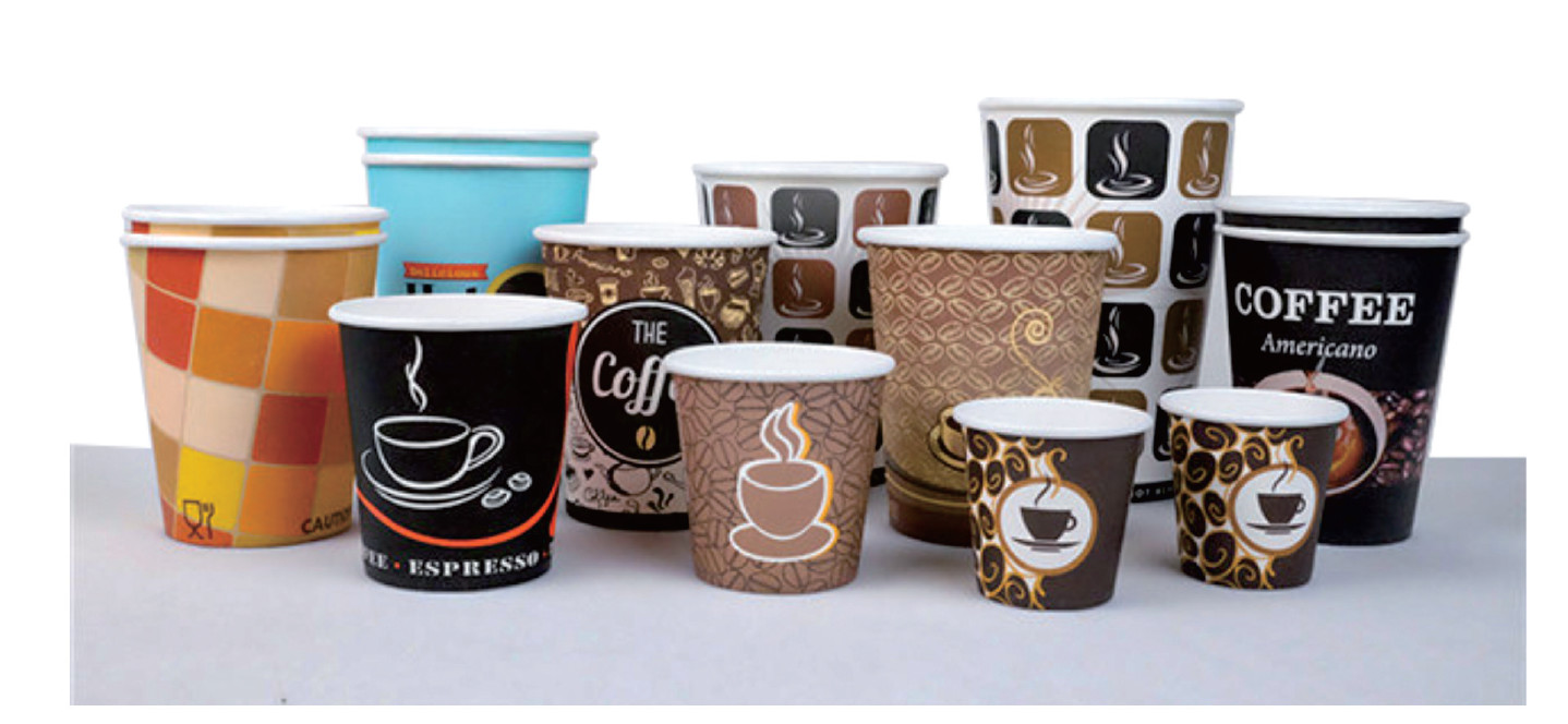 Single Layer 8 Oz Disposable Paper Coffee Cup 90mm Height Customized