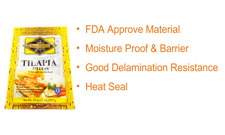 Waterproof Three Side Seal Pouch Custom Printed Anti Oxidation Solvent Free Lamination