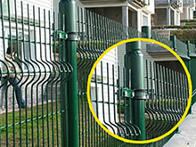 1.8m high Galvanized PVC Coated Iron Welded Wire Mesh Fence Panel For Security