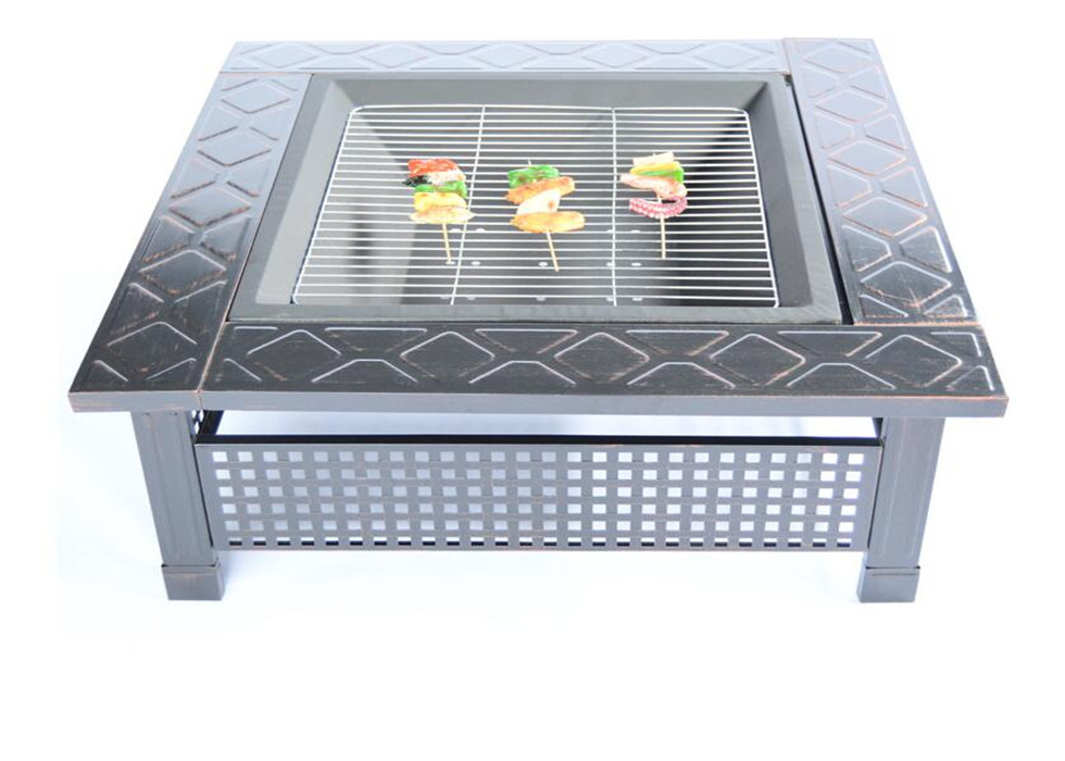 Villa country yard 34 inch Outdoor Patio Grill Portable Fire Bowl BBQ