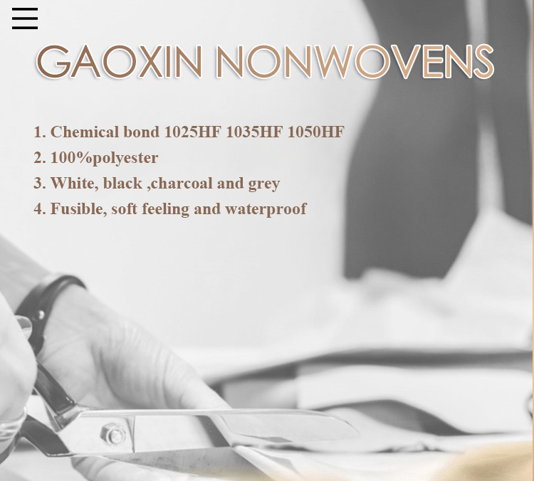 7 Days Sample Order Lead Time Supported GAOXIN Non Woven Fabric Made of 100%polyester