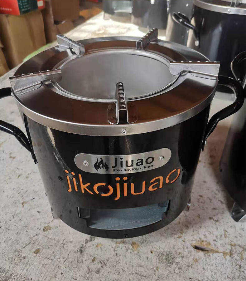 Stainless Steel Windproof Charcoal Camping Stove Ideal for Compact Camping in Africa