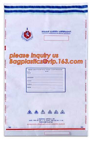 Security plastic bag with adhesive tape for cash, plastic money bag, Security Money Cash Bag For Airport/Bank and police