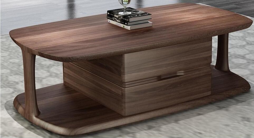 2017 New design of Interior Fitout Apartment Furniture Doube / King bed by Walnut wood for hot sale