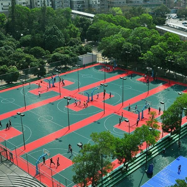 Weather Resistant Outdoor Basketball Court Tiles Polypropylene Material With