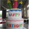 Buy cheap Bright and colourful, inflatable birthday cake saying happy birthday from wholesalers