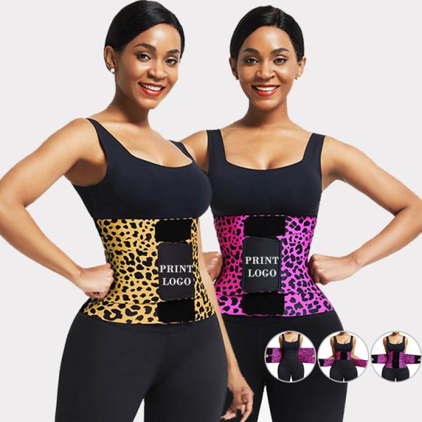 Waist Cinchers HEXIN High Elasticity Red And Yellow Leopard Print Faja Slimming Belt Tummy Trimmer Women