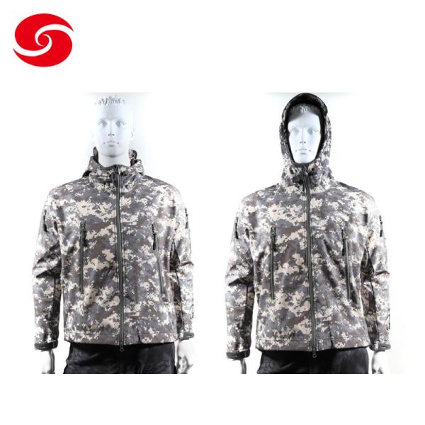 Quality Military Digital Camo Unisex Soft Shell Jacket Leisure Outdoor for sale