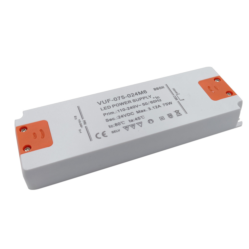 Flexible Wiring 24v LED Driver 75w LED Strip Driver CE CB SAA Certification