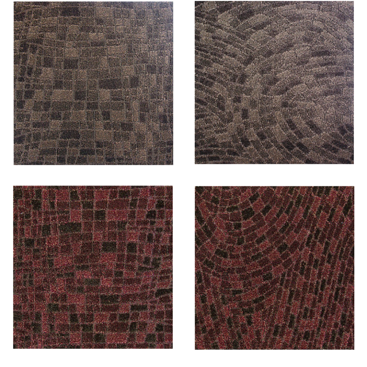 Colorful Nylon Polyester Carpet , 100 Solution Dyed Carpet 6 Color