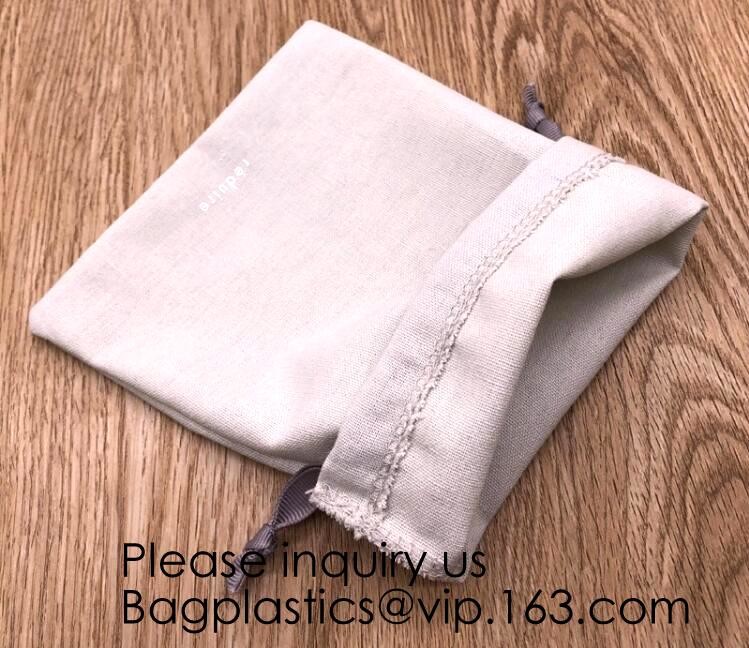 Durable Cotton Drawstring Tote Bags,Thick Single Drawstring Muslin Bags"Premium Quality Linen and Bags MULTIPURPOSE pack