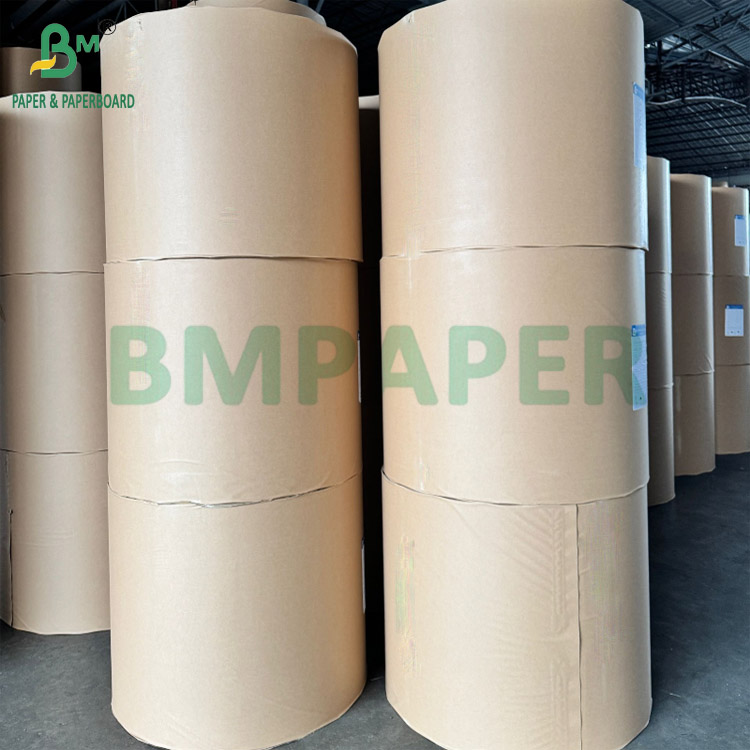 Kraft Board 320g + 20g PE Natural Brown Food Cup Paper 32" Reels  3" Core 32 1 Meter Outer Diameter