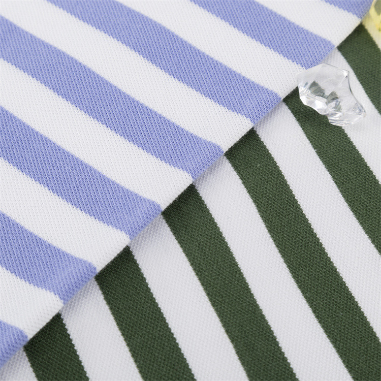 Comfortable And Not Easy To Deform And Breathable Striped Knit Fabric For Casual Wear