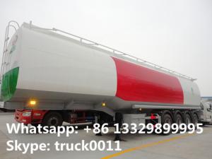 China 4 axles carbon steel fuel tank trailer 50000 liters fuel tank semi trailer fuel tank semi trailer for sale on sale