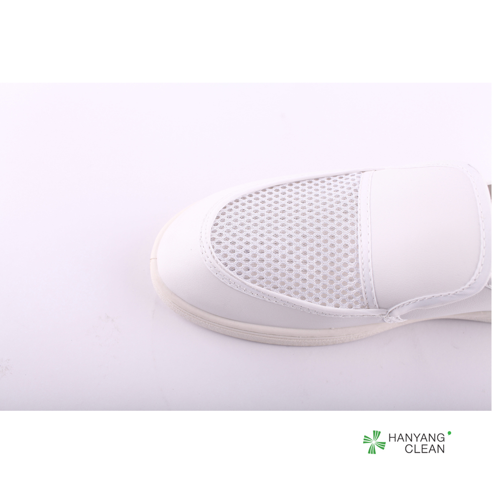 White PVC leather esd mesh shoes safety shoes antistatic cleanroom shoes for work protection