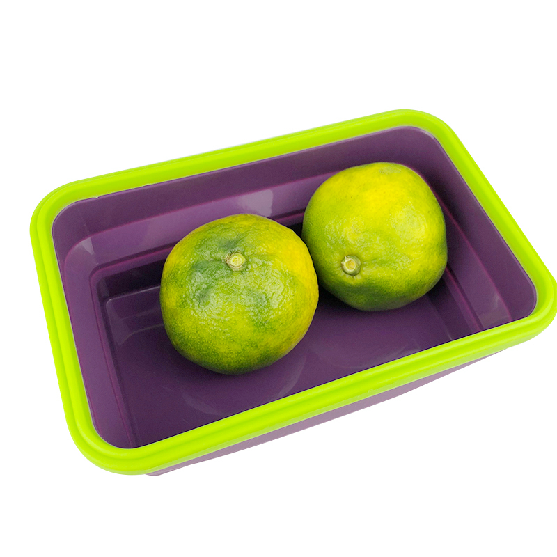 Custom Logo Large Volume Microwave Oven Freezer Safe Leak-Proof Airtight Rectangular Rectangle Silicone Food Storage Container