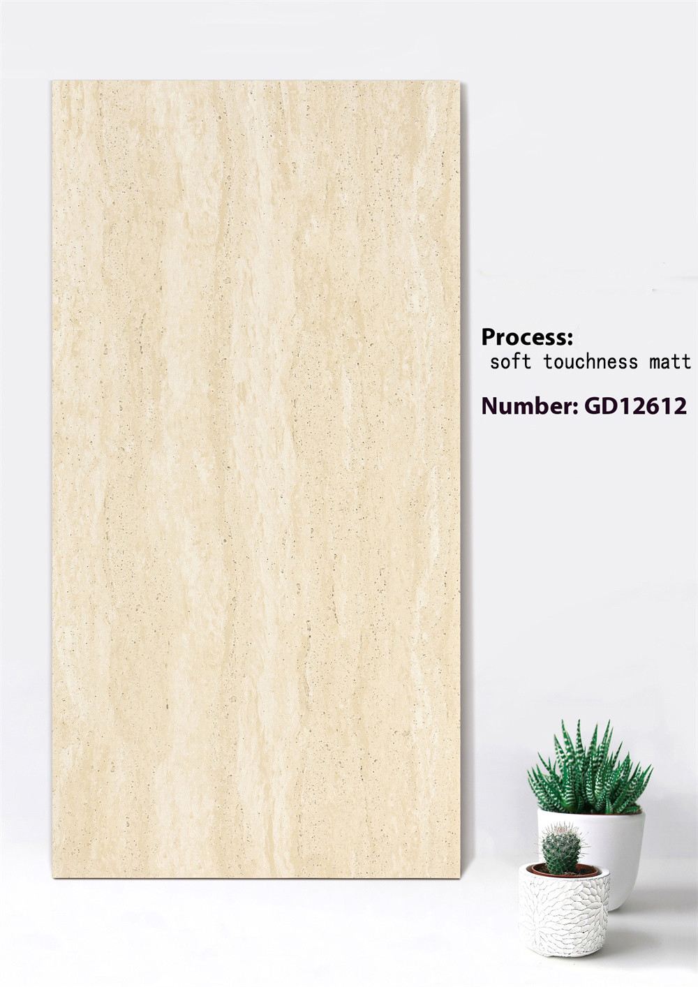 Waterproof Yellow And Beige Soft Touchness Matt Curtain Wall Thick Tiles For Decoration And Building 600x1200mm