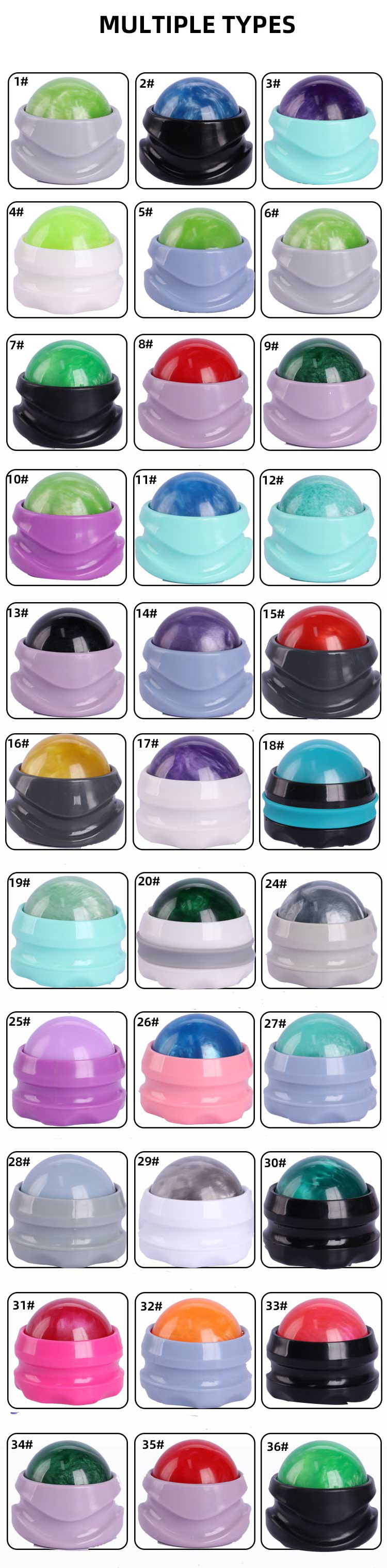 Handheld Massage Roller Ball Customized Logo 170g For Fully Body