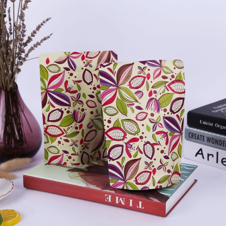 Matte Varnish Printing Kraft Paper Pouch Plastic Liner High Barrier Packaging