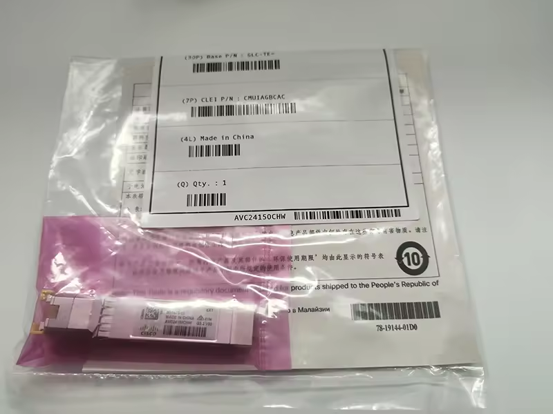 Stocked 1000BASE-T Standard Gigabit Ethernet Transceiver Module Copper SFP RJ-45 Networking Devices-GLC-TE