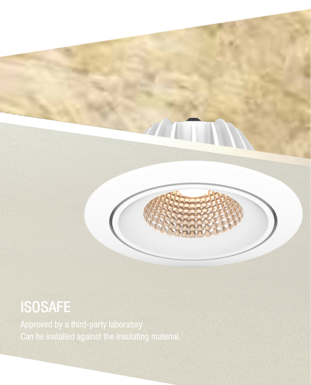CCT Changeable Aluminum Dim To Warm Downlight 9w 10w IP54 Gypsum Plaster